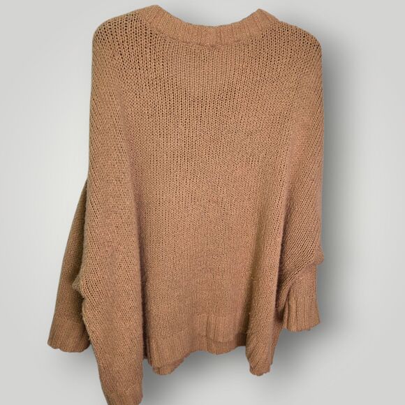 Aerie Brown Oversized Knit Sweater Wool Blend XXL - Picture 3 of 9